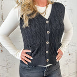 Button Sweater Vest