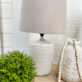 White Etched Lamp