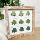 Wood Frame Heart/Clover Sign