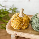 3.5" Pumpkin | Orange, Tan, Green, Mustard