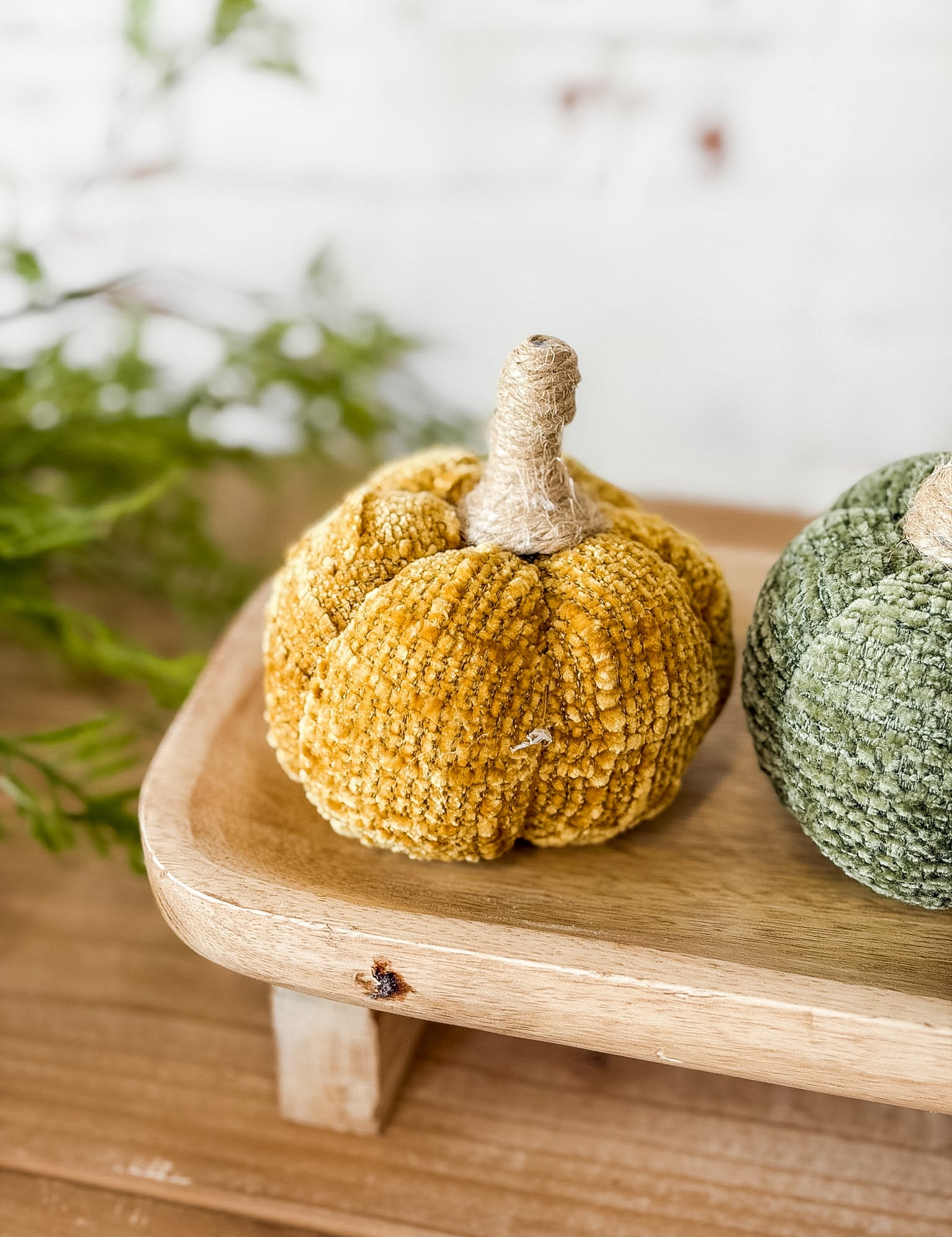 3.5" Pumpkin | Orange, Tan, Green, Mustard