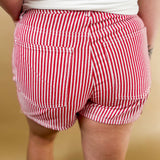 Red Stripe Shorts
