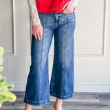 Patch Pocket Wide-Leg Jeans