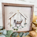 8 x 8" Manger with Greenery