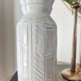 10" White Ceramic Vase