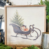 16x16" Vintage Black Sleigh