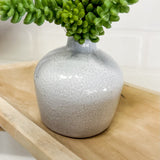 3.5" White Ceramic Vase