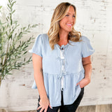 Peplum Tie Top