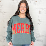 Glitter Merry Graphic Sweatshirt