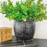 Black Pattern Planter
