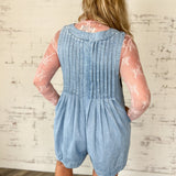 Sweet on Denim Pintuck Romper