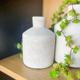 Small Sandy White Textured Vase