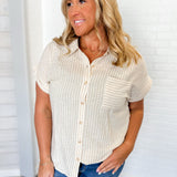 Amari Button-Down Striped Shirt