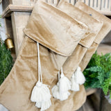 22" Latte Velvet Stocking