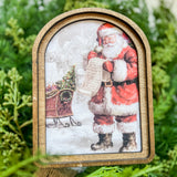 6 x 8" Arch Top Santa List Framed Art