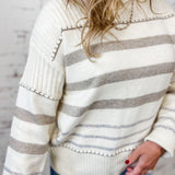 Stitch Detail Striped Sweater