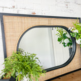 Rattan Wood Wall Mirror