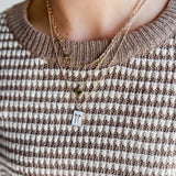 Layered Gold Bow & Heart Necklace Set