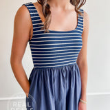 Seaside Stripe Midi Dress