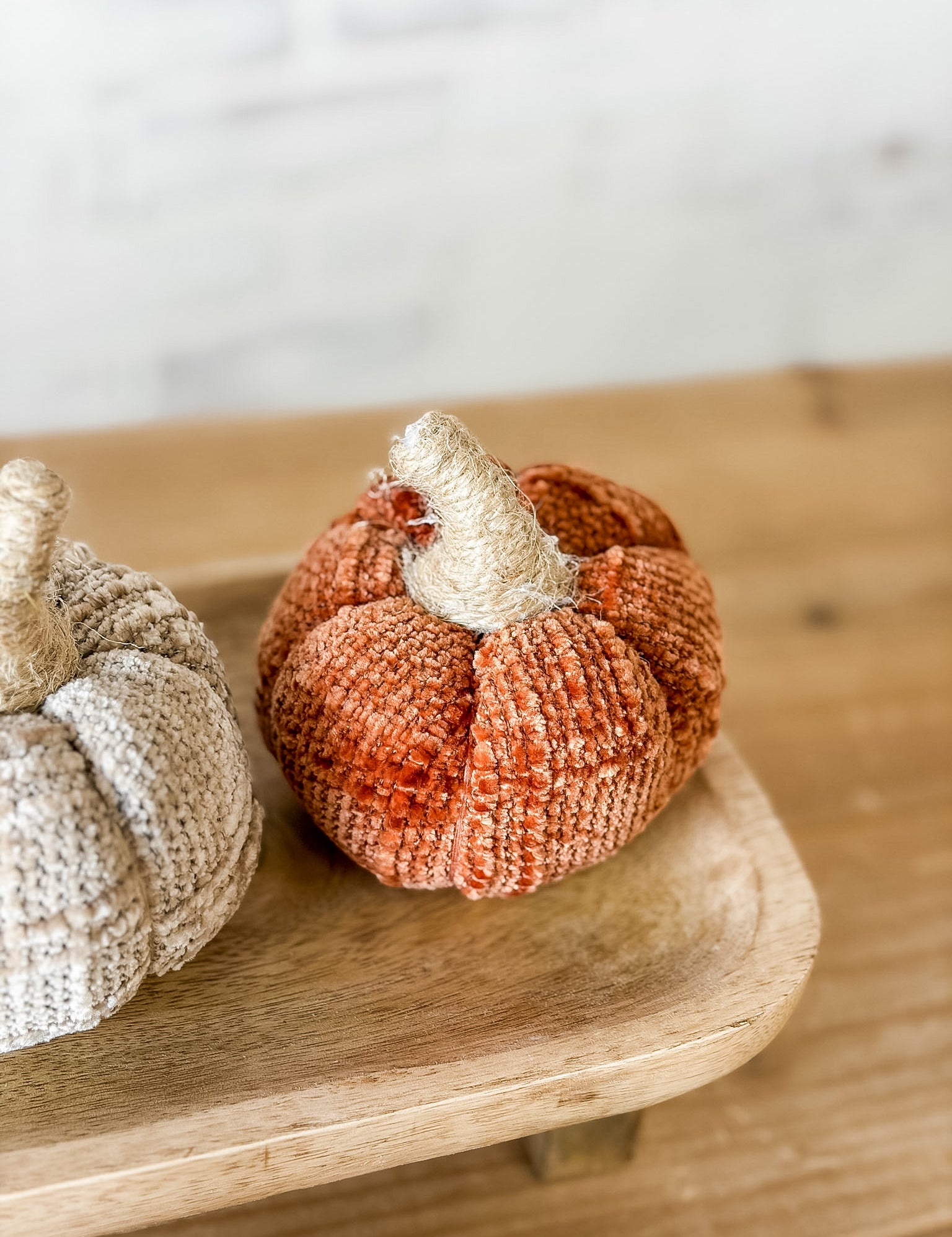 3.5" Pumpkin | Orange, Tan, Green, Mustard