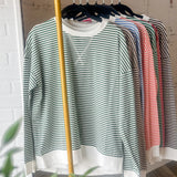 Curvy Striped Lightweight Pullover