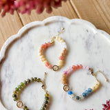 Faceted Gemstone Bead Bracelet