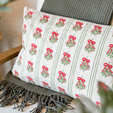 Cotton Lumbar Pillow Mistletoe | 22x14"