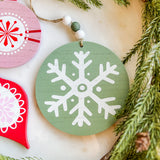 Green Snowflake Ornament