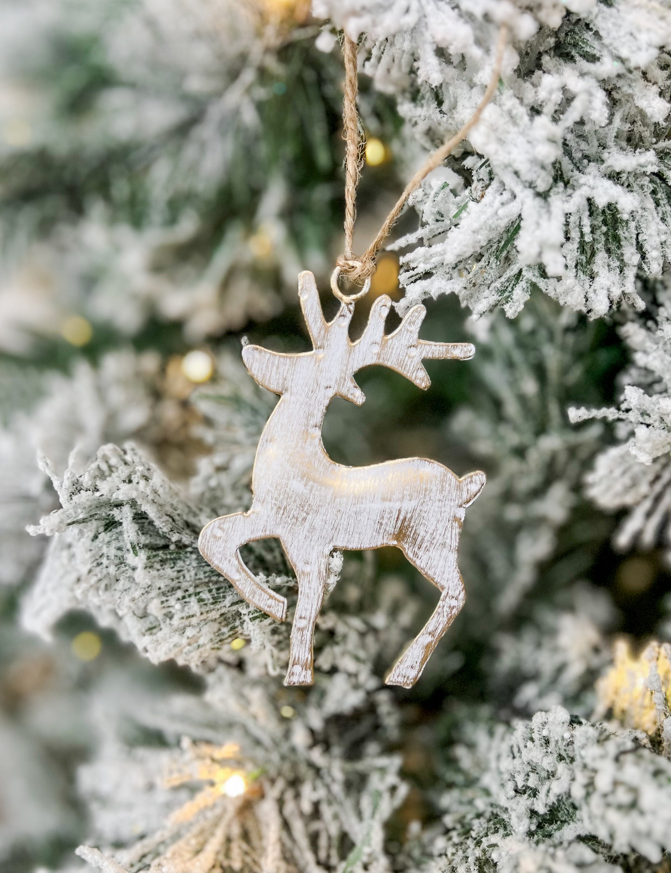 4" Gold Deer Ornament