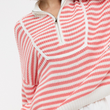 Striped Half Zip Sweater