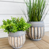 Charcoal Stripe Planter