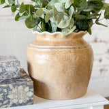 Cream Ceramic Pot | 7"