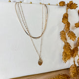 Hammered Coin Layered Necklace