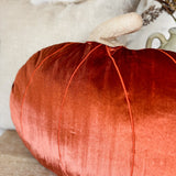 Cinnamon Velvet Pumpkin Pillow