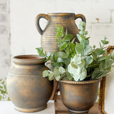 Antique Bronze 2 Handle Vase | 9.6"