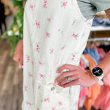 Floral Twill Overall Dress