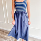 Seaside Stripe Midi Dress
