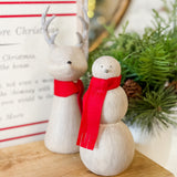 6.5" Snowman With Scarf