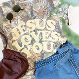 Camo Jesus Loves You Tee