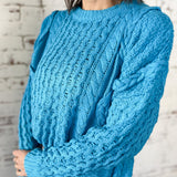 Mixed Braided Cable Knit Sweater