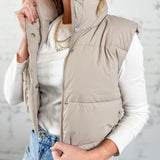 Cropped Puffer Vest