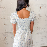 Floral Smocked Puff Sleeve Mini Dress