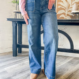 High Rise Patch Pocket Trouser Jeans