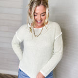 Colored Seam Sweater Pullover