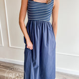 Seaside Stripe Midi Dress