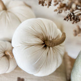 7” Cream Corduroy Pumpkin