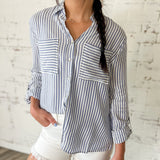 Easy Breezy Striped Button Down