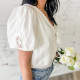 Sweet Tie Front Cropped Cardigan