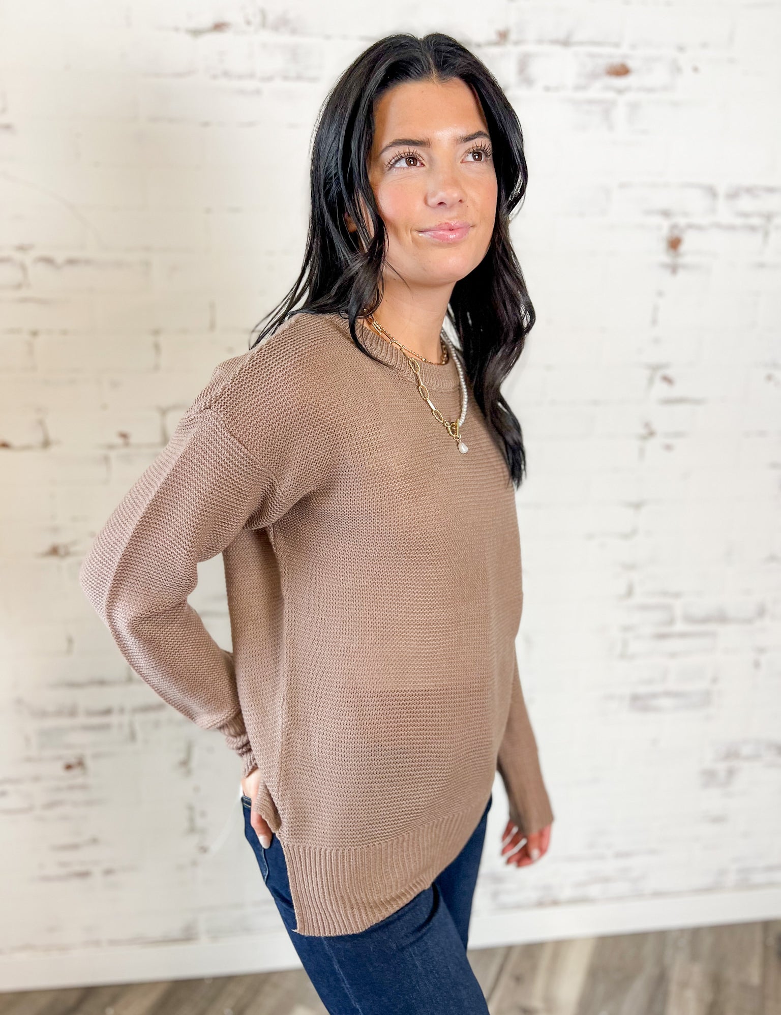 Waffle Texture Sweater