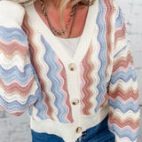 Wavy Crochet Cardigan